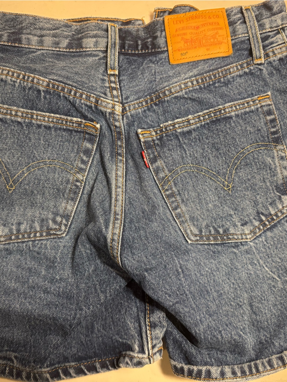 Levi's 501 High-Rise Button-Fly Denim Shorts — Blue Wash - Picture 2 of 3